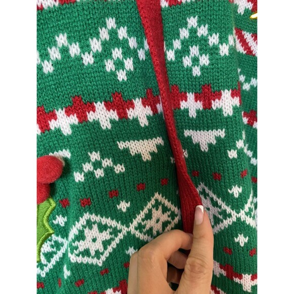 33 Degrees Unisex Christmas Sweater Vest Bow Tie Mock Neck Size M - Picture 9 of 13